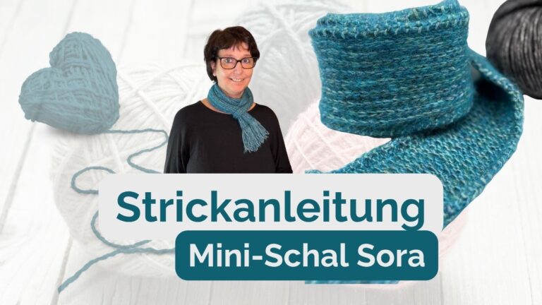 Strickanleitung-Mini-Schal-Sora, Mini-Schal stricken