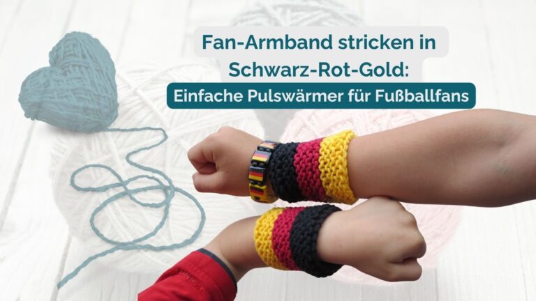 Gestricktes Deutschland Fan-Armband in Schwarz Rot Gold